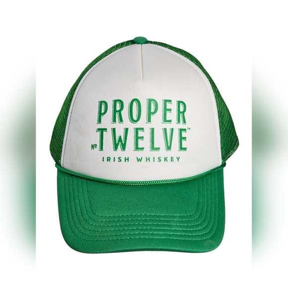 Proper No. Twelve Irish Whiskey Green Mesh Snapback Hat Trucker Cap GameCore New - Picture 1 of 6